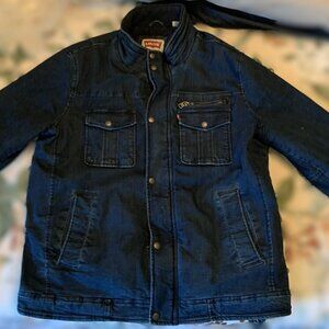 Levi's Commuter Denim Jacket | Biker | Men's XL | Navy | Full-Zip / Snap